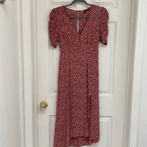 Abercrombie open back midi dress